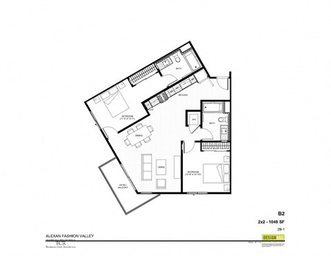 B2 2x2 floor plan